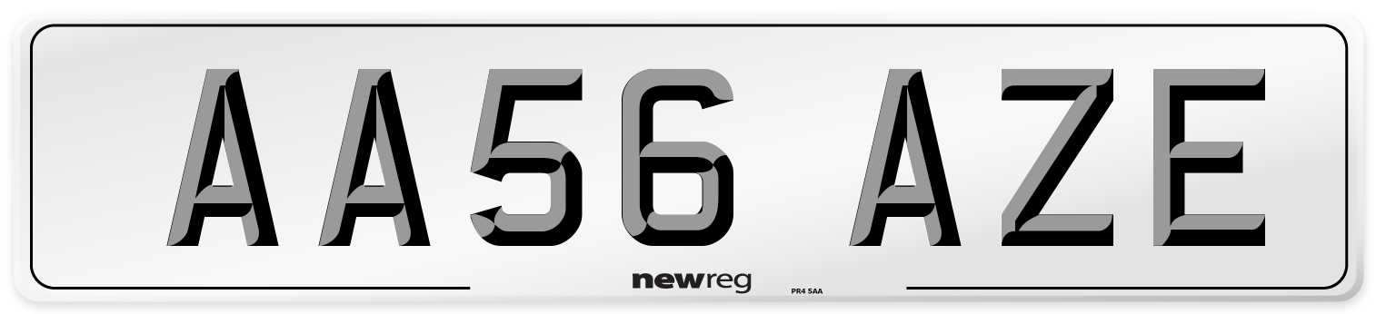 AA56 AZE Number Plate from New Reg